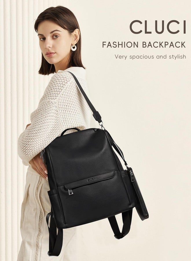 CLUCI Womens Backpack Purse Leather Anti-theft Large Fashion Designer Travel Bag Ladies Shoulder Bags - Image 2