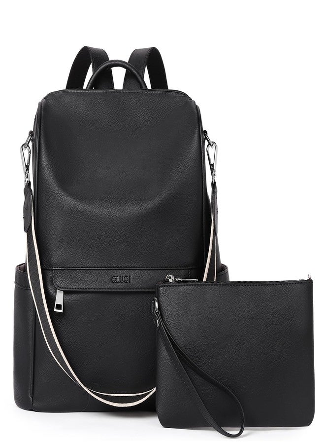CLUCI Womens Backpack Purse Leather Anti-theft Large Fashion Designer Travel Bag Ladies Shoulder Bags - Image 1