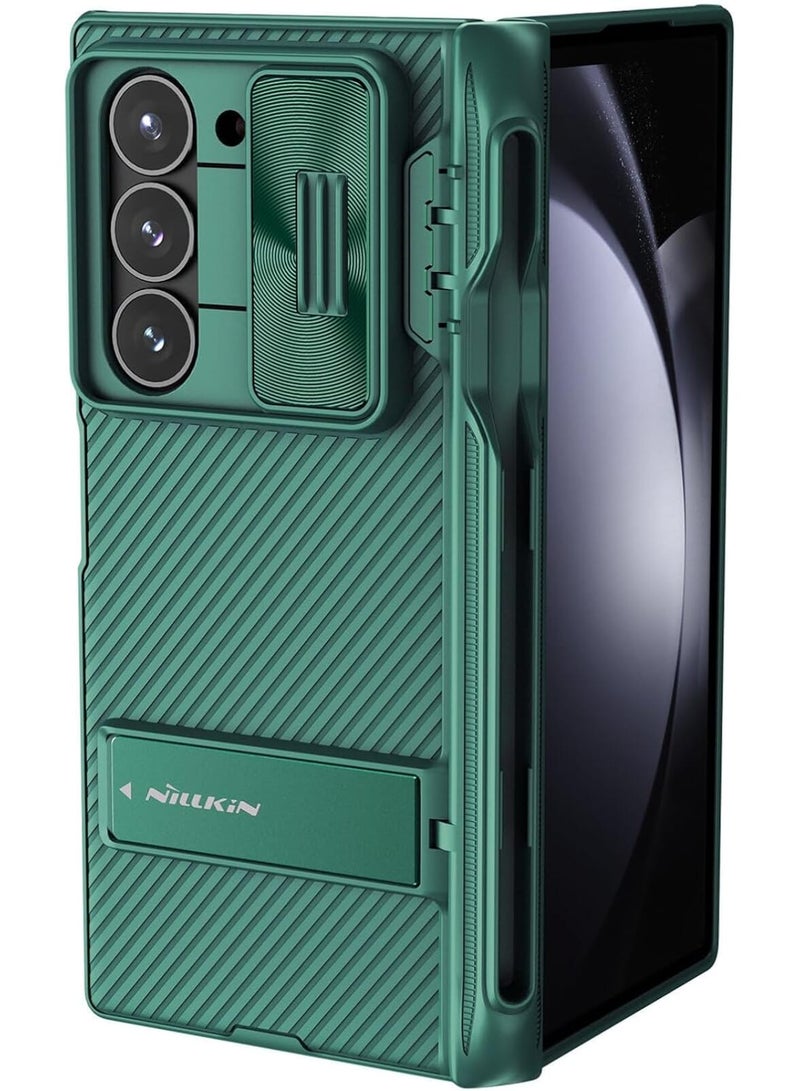 Nillkin CamShield Fold Case with Pen Holder & Stand for Samsung Galaxy Z Fold 6 5G | Premium Protection & Practical Design - Deep Green - Image 4