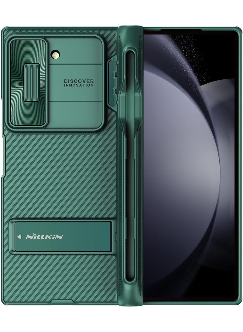 Nillkin CamShield Fold Case with Pen Holder & Stand for Samsung Galaxy Z Fold 6 5G | Premium Protection & Practical Design - Deep Green - Image 1