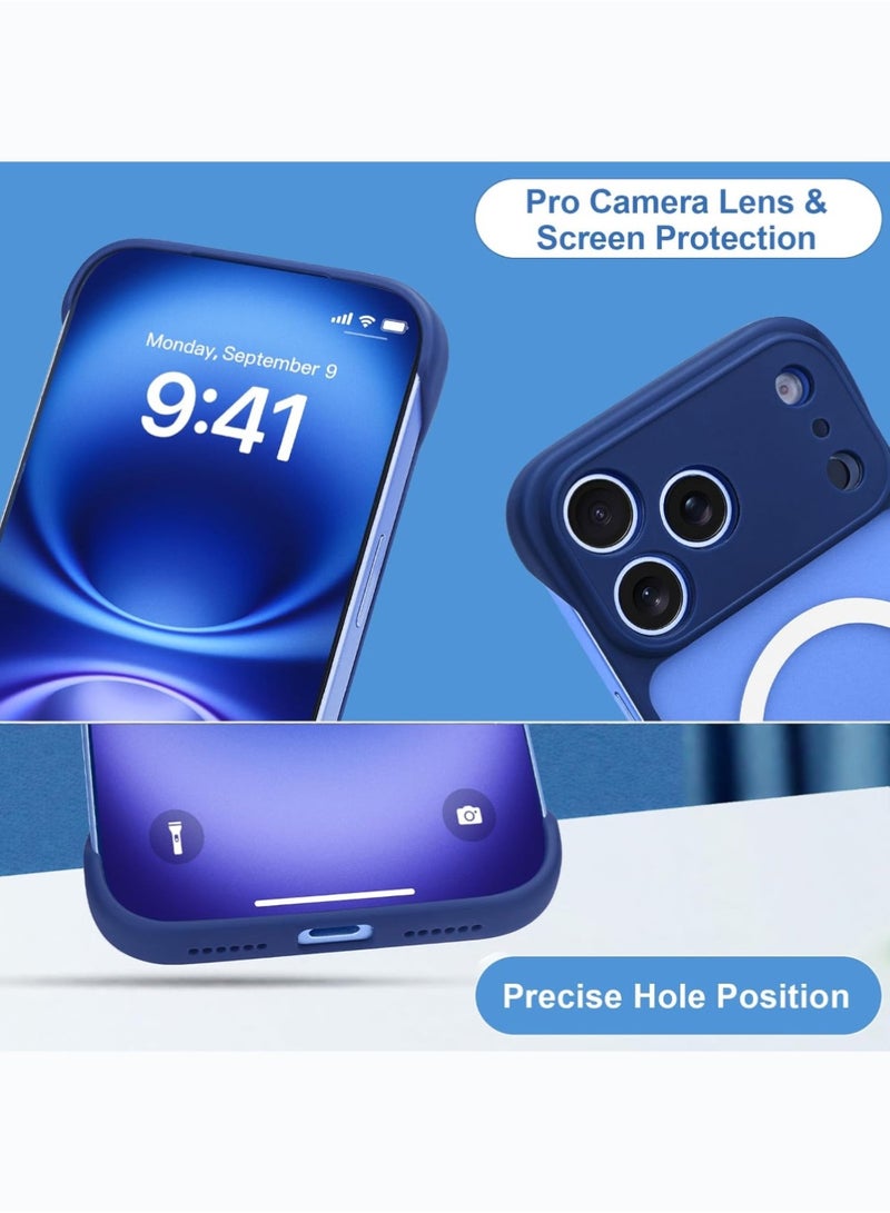 iPhone 17 Pro Max Magnetic Case Cover,Clear Matte Ultra-Thin Bumper Frameless Borderless Design,Full Camera Protection for Women Men - Image 5