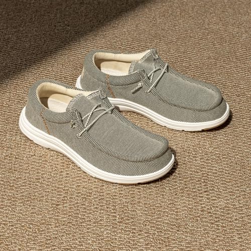 Bruno Marc Men's Arch Support Casual Slip-on Shoes Loafers for Men Non Slip Comfortable Boat Shoes,Size 8.5,Khaki,SBLS2302M - Image 2