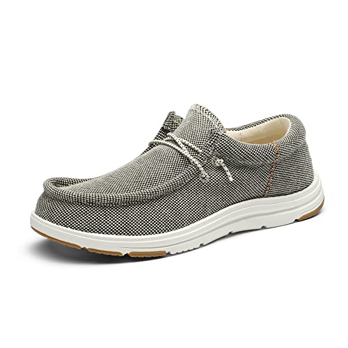 Bruno Marc Men's Arch Support Casual Slip-on Shoes Loafers for Men Non Slip Comfortable Boat Shoes,Size 8.5,Khaki,SBLS2302M - Image 1