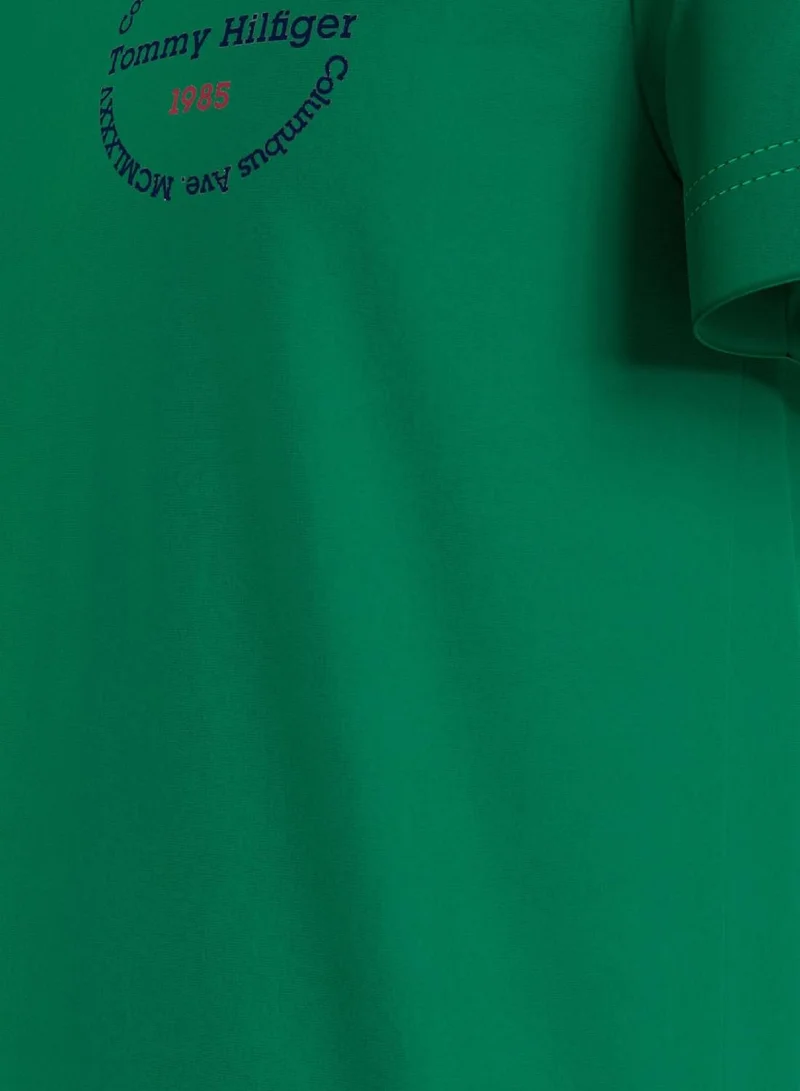 TOMMY HILFIGER Men's Hilfiger Roundel Logo T-Shirt - Cotton, Green