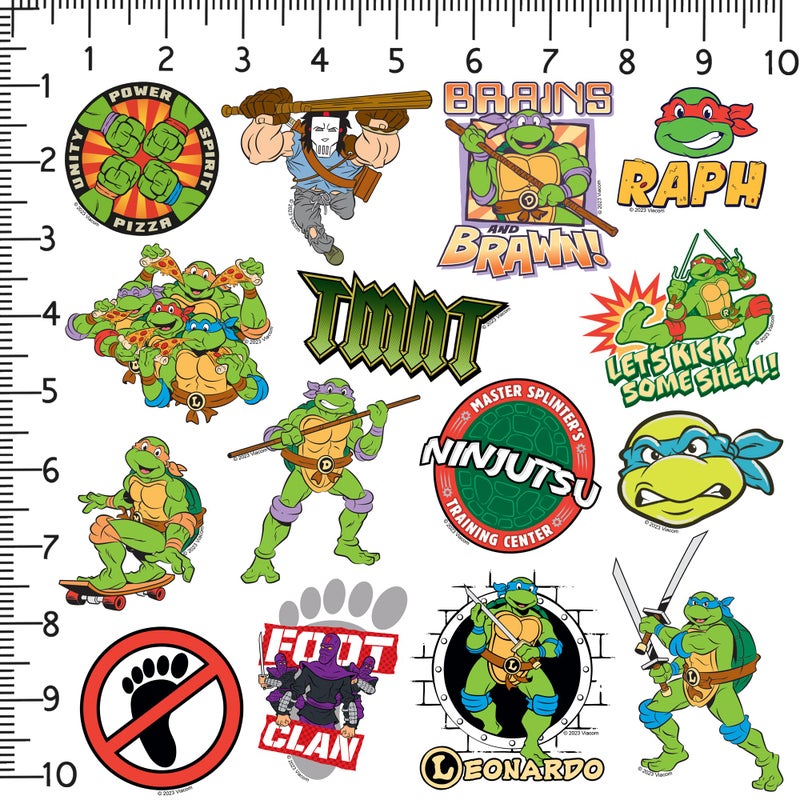 GRAPHICS & MORE TMNT Teenage Mutant Ninja Turtles 50CT Sticker Pack Large Deluxe Stickers Variety Pack - Laptop, Water Bottle, Scrapbooking, Tablet, Skateboard, Indoor/Outdoor - Set of 50 - Image 2