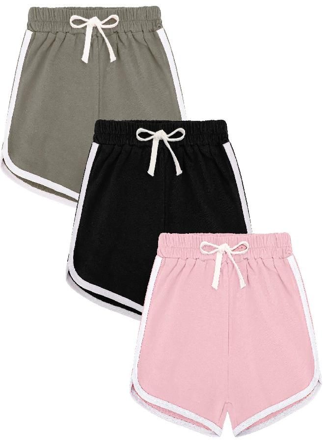 BOOPH BOOPH 3Pc Girls Athletic Shorts Active Running Dolphin Short 10-12 Year Color D  - Image 4