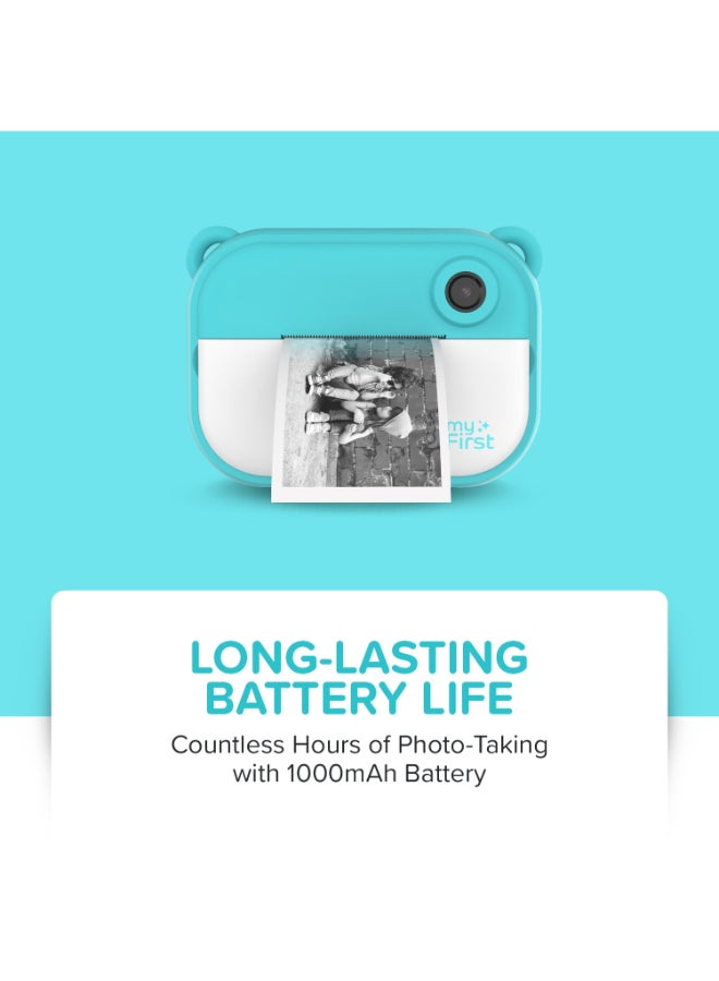myFirst Camera Insta 2 | Instant Print Kids Camera, Print in 10 Secs w/ Thermal Paper, Dual Lens 6MP/9MP/12MP, 1080P Video Recording, 2.4" Color Display, Portable & Easy to Use - Blue  - Image 4