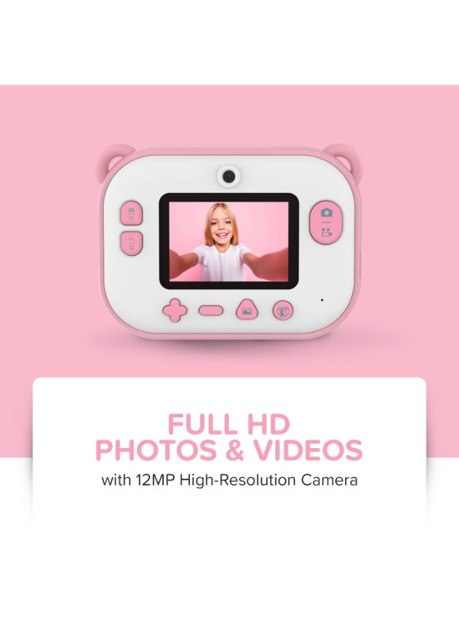 myFirst Camera Insta 2 | Instant Print Kids Camera, Print in 10 Secs w/ Thermal Paper, Dual Lens 6MP/9MP/12MP, 1080P Video Recording, 2.4" Color Display, Portable & Easy to Use - Blue  - Image 5