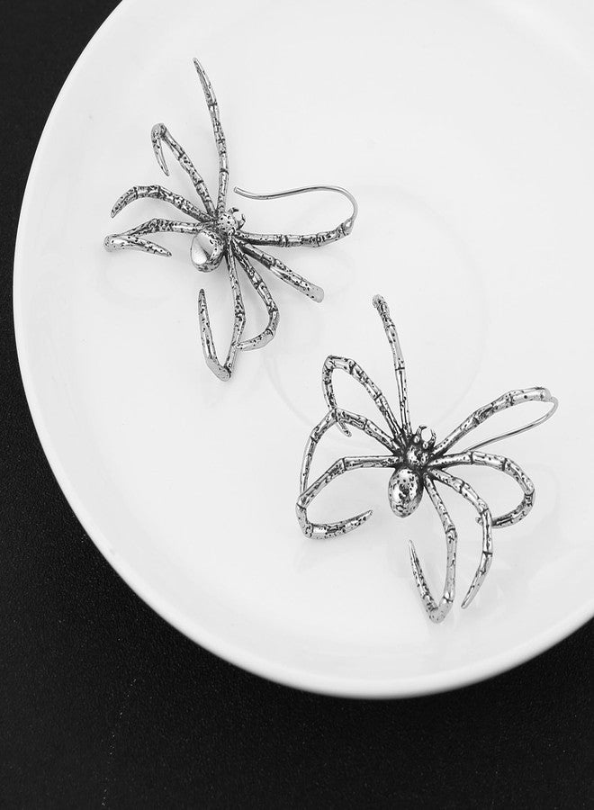 HZMAN Halloween Spider Earrings Gothic Stainless Steel Adjustable Hypoallergenic Ear Studs Left Ear, Right Ear - Image 4