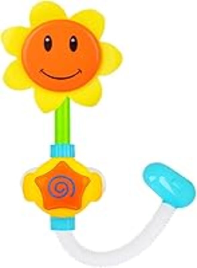 Fanspack Bath Toy Electric Sunflower Bathtub Toy Bath Shower Head Shower Toy for Kids