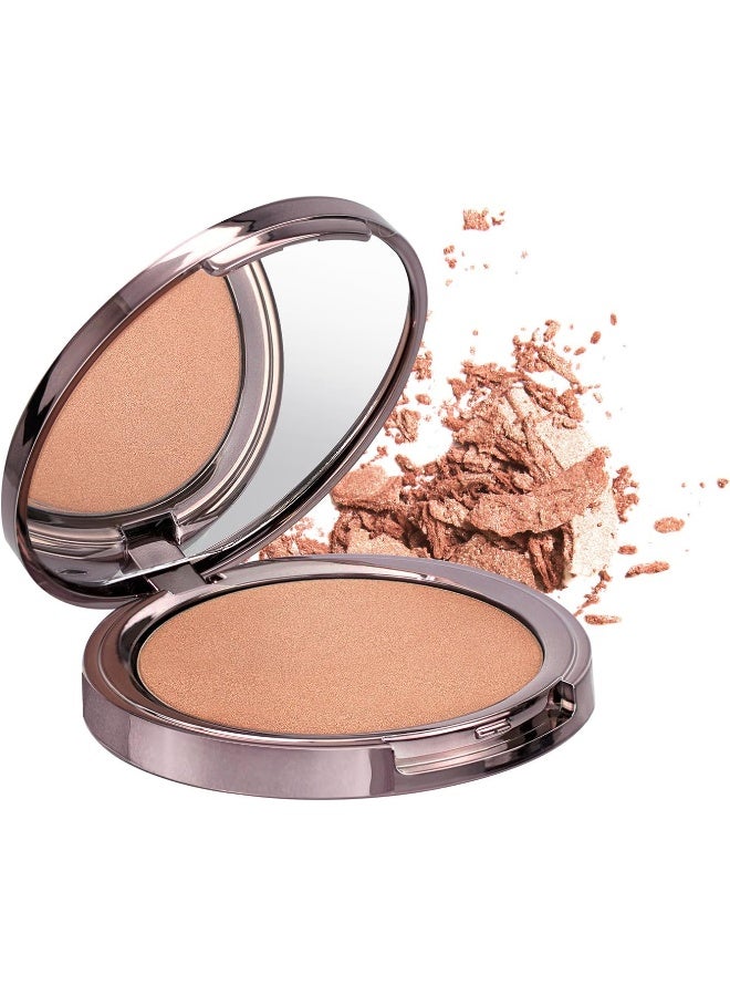 girlactik Usa.Glow Highlighter Blusher Illuminating Powder. Pearlescent Shimmer, Velvet Finish. Controls Oil, Lightweight, Buildable. -Bronze - Image 1