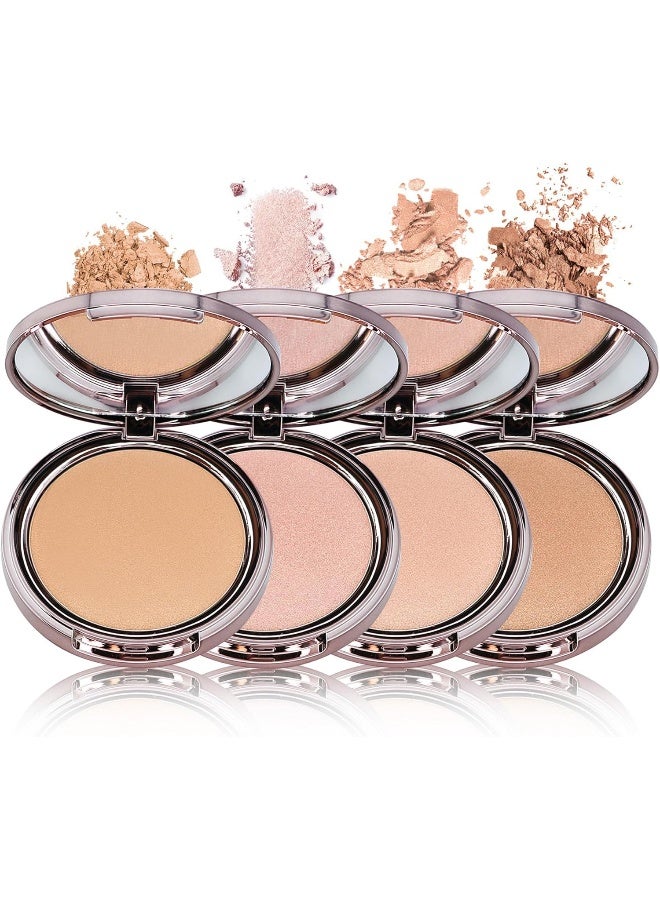girlactik Usa.Glow Highlighter Blusher Illuminating Powder. Pearlescent Shimmer, Velvet Finish. Controls Oil, Lightweight, Buildable. -Bronze - Image 4