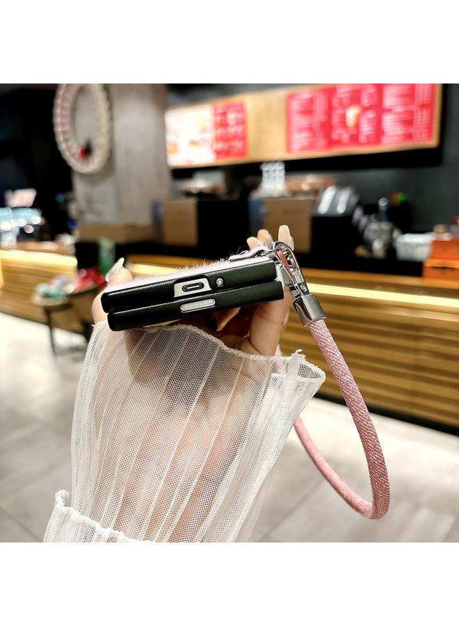 S-TOP Case For Samsung Galaxy Z Fold Special Comfortable Short Plush Full Coverage Phone Case with Wrist Strap - Image 5