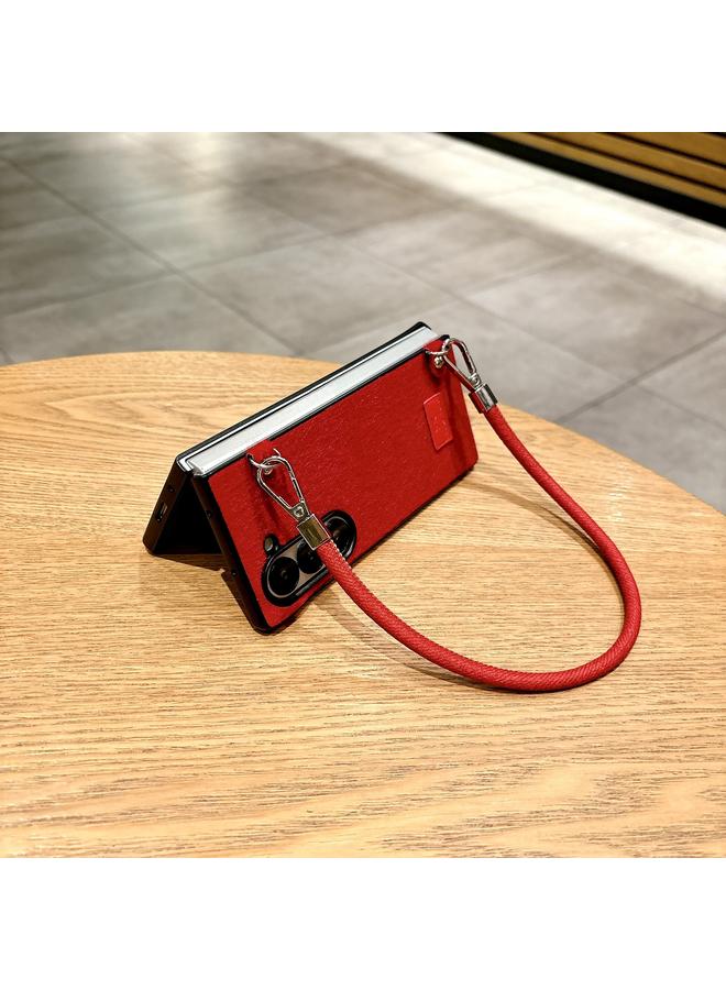 S-TOP Case For Samsung Galaxy Z Fold Special Comfortable Short Plush Full Coverage Phone Case with Wrist Strap - Image 3