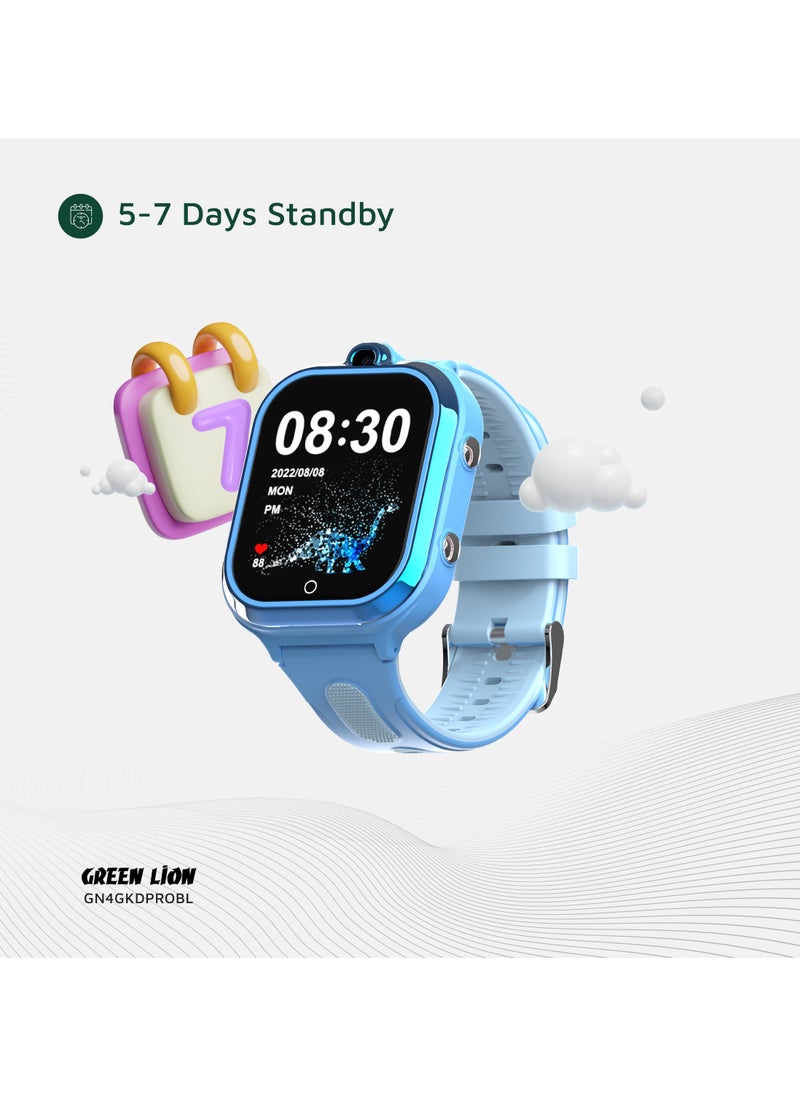 GREEN LION - Smart Watch for Kids Pro 1.85inch IPS 240x280 / Up to 4 Days Working Time / Precise Positioning - Blue - Image 1