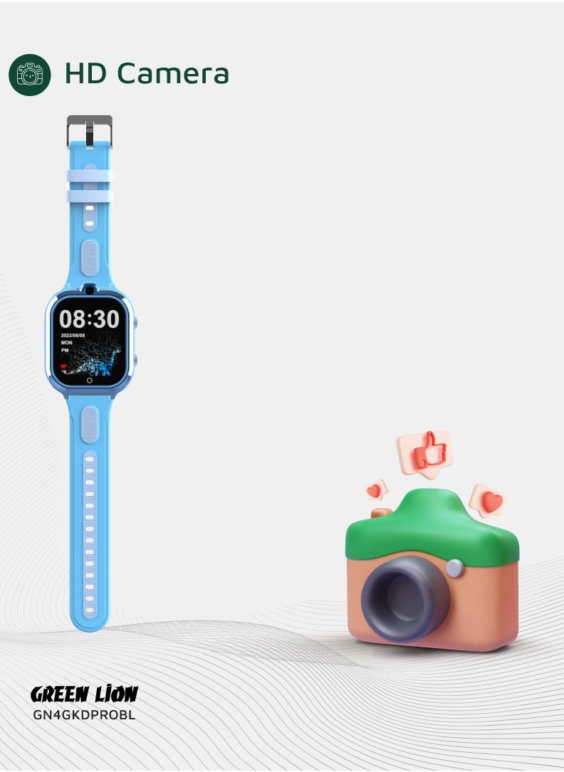 GREEN LION Smart Watch for Kids Pro 1.85inch IPS 240x280 / Up to 4 Days Working Time / Precise Positioning - Blue  - Image 4