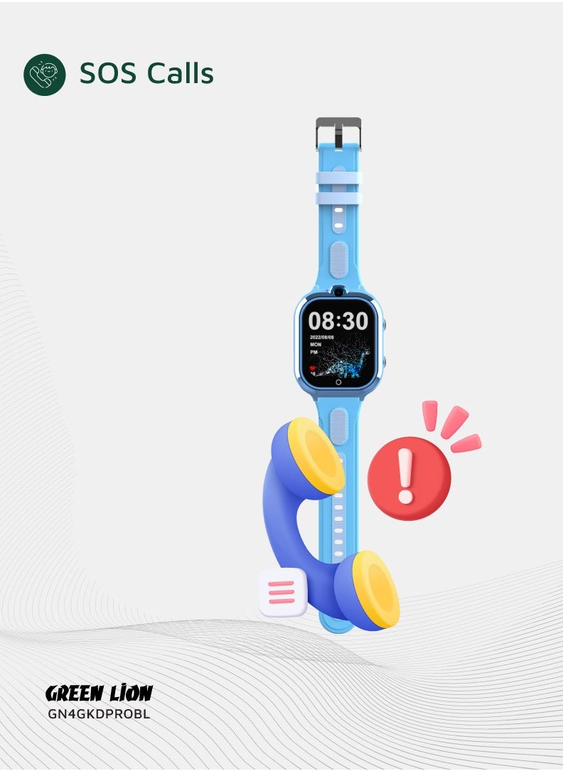 GREEN LION Smart Watch for Kids Pro 1.85inch IPS 240x280 / Up to 4 Days Working Time / Precise Positioning - Blue  - Image 5