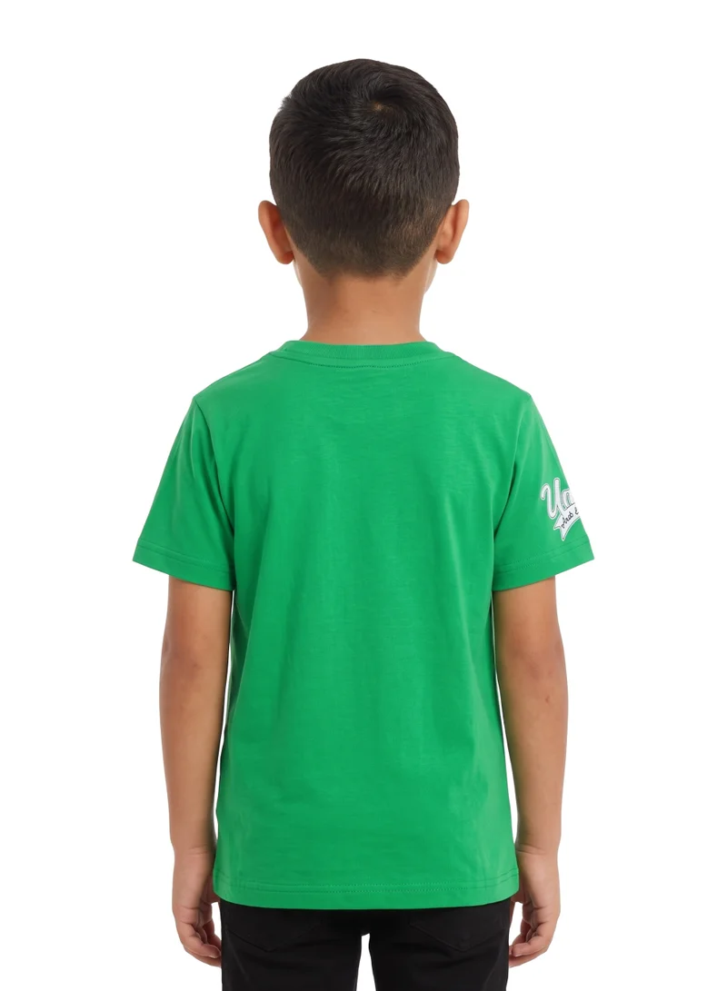 ديزني Disney Donald Duck UAE Graphic T-Shirt for Boys | Character Print Casual Crew Neck Cotton Regular Fit Tee