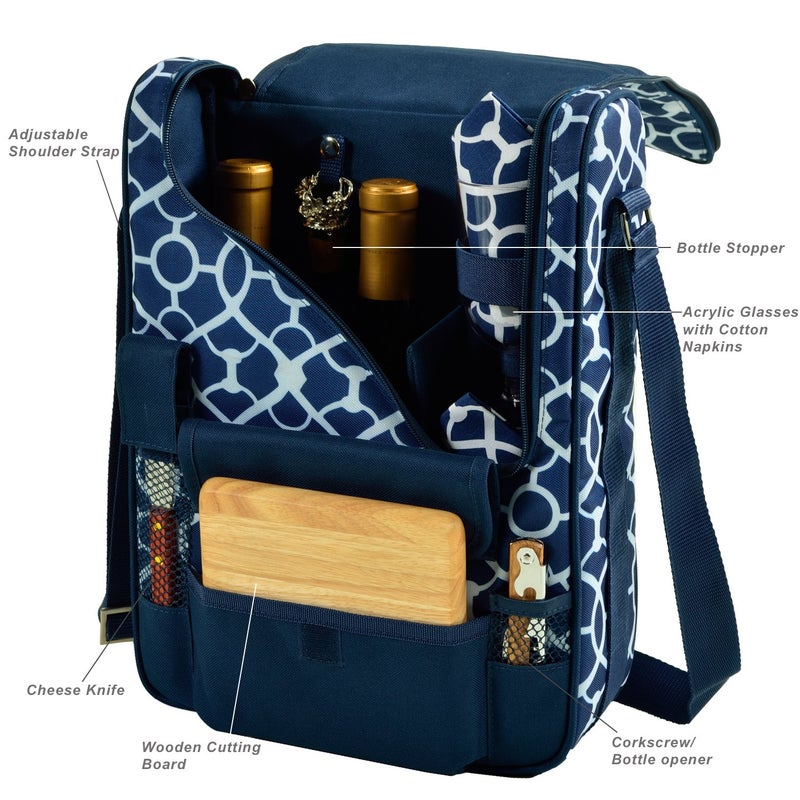 Picnic at Ascot Original Insulated Wine and Cheese Cooler Bag - Designed, Assembled & Quality Approved in the USA - Image 3