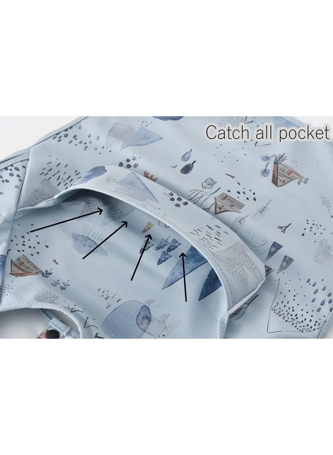 GZMM Waterproof Baby Bibs,Infant Toddler Extra Cover Feeding Bib With Food Catcher,Easy Clean & Washable - Image 4