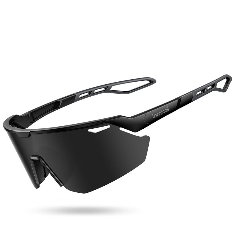 Lamicall Polarized Sports Sunglasses for Men Women 24g Ultralight Adjustable Nose Pad UV400 Protection Sun Glasses for Cycling Running Baseball Fishing Golf Beach Volleyball Driving - Image 3