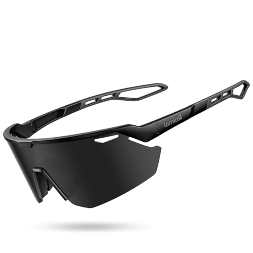 Lamicall Polarized Sports Sunglasses for Men Women 24g Ultralight Adjustable Nose Pad UV400 Protection Sun Glasses for Cycling Running Baseball Fishing Golf Beach Volleyball Driving - Image 1