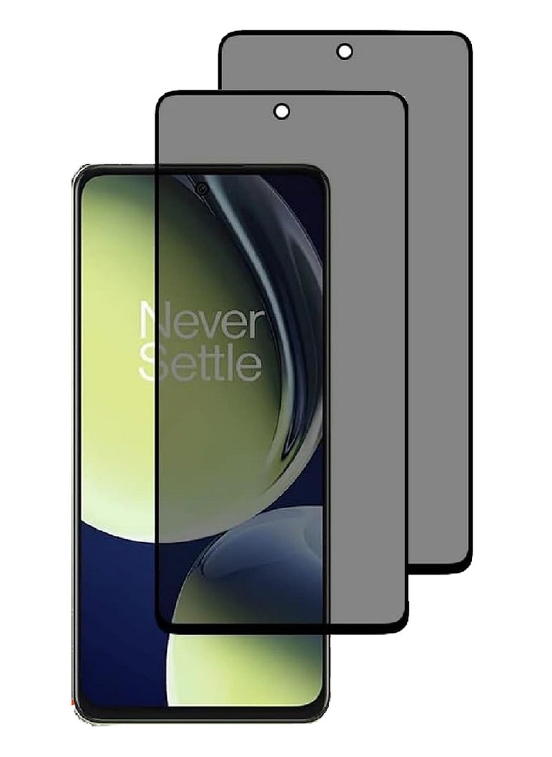 we3 2 Piece Tempered Glass Screen Protector Anti-Spy Privacy Designed For OnePlus Nord CE 3 Lite Full Glue Edge to Edge Full Screen Coverage And Bubble Free  - Image 1
