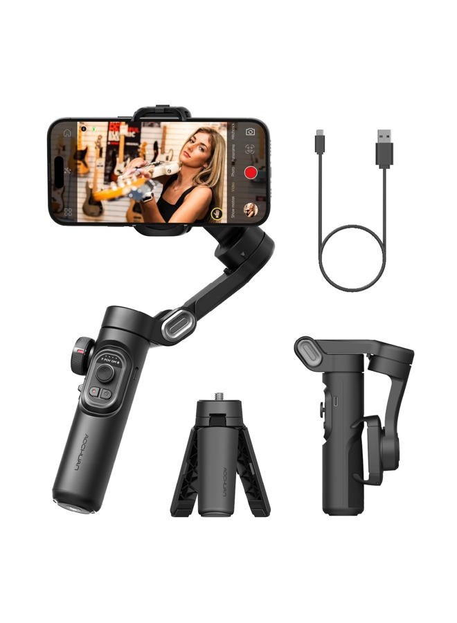 AOCHUAN Phone Gimbal Stabilizer 3-Axis Smartphone Foldable Handheld Gimbal for iPhone with Focus Wheel TikTok YouTube Vlog Stabilizer for iPhone17 16 15 14 13 Pro Max Android-Smart XE - Image 1
