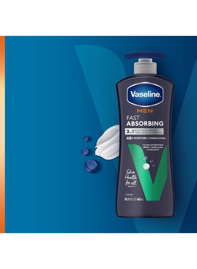 Vaseline Men Healing Moisture Body Lotion, Fast Absorbing, 20.3 oz - Image 5