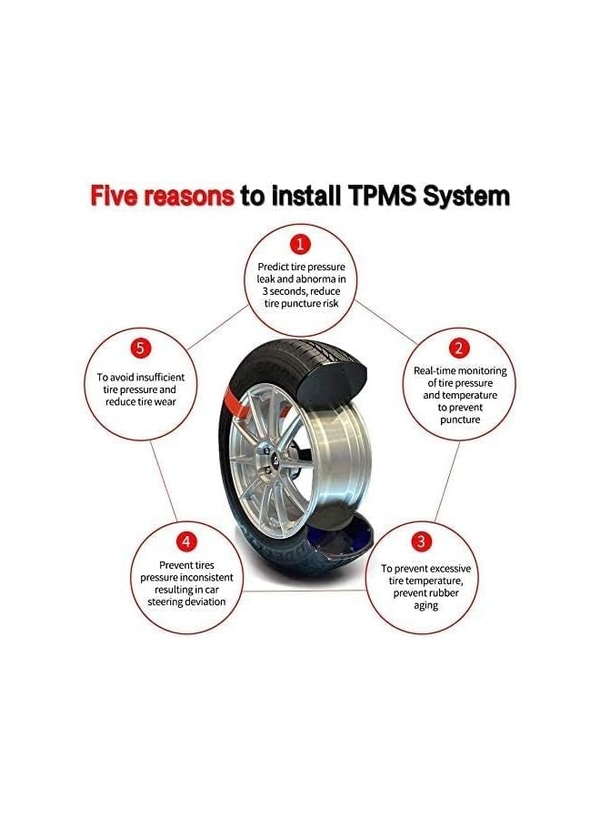 توبليو مستشعر ضغط الإطارات TPMS متوافق مع GM شيفروليه سلفرادو سوبربان تاهو ترافيرس - 4 قطع رقم 13586335 20923680 - Image 5