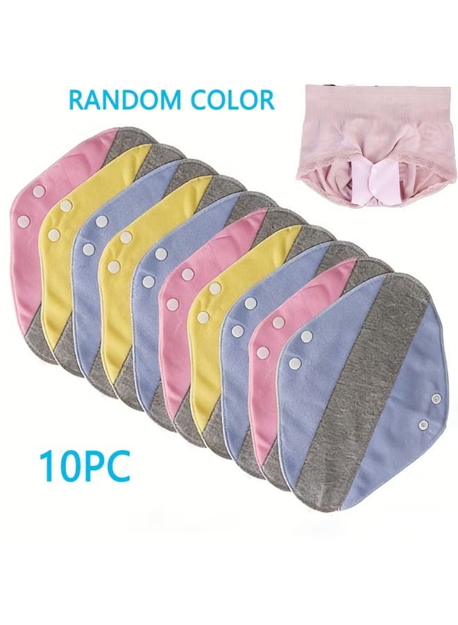 10 Pcs Reusable Sanitary Pads for Women, Soft Washable Breathable Napkins | Reusable Feminine Pads | for Elderly Urinary Postpartum Recovery Daily Home Indoor Outdoor Travel - Image 1