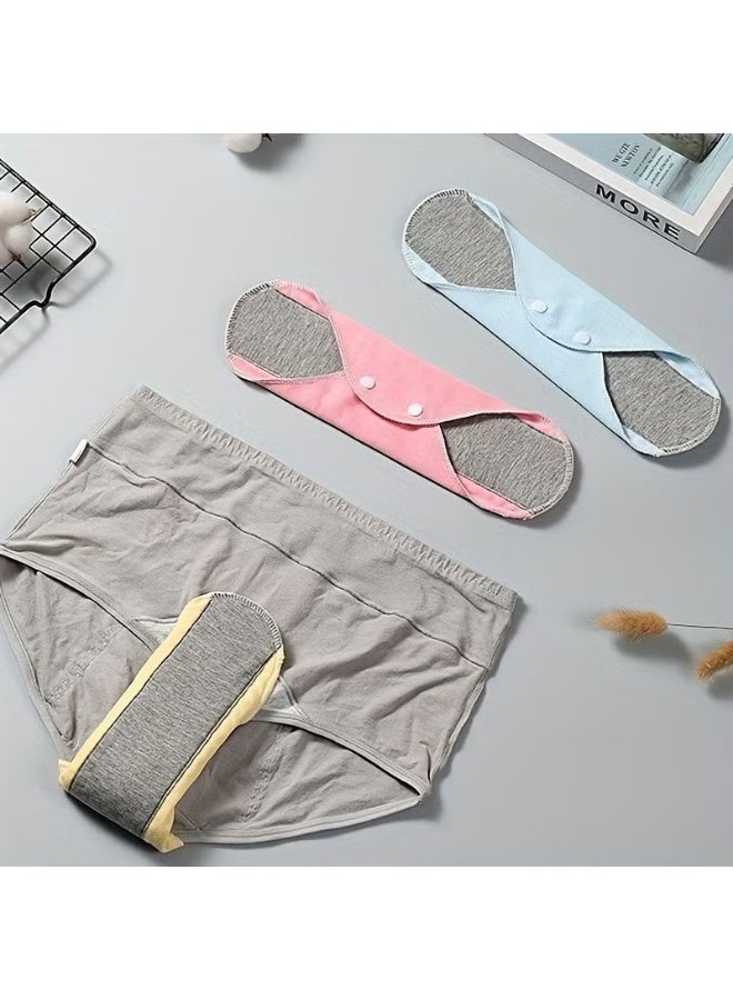10 Pcs Reusable Sanitary Pads for Women, Soft Washable Breathable Napkins | Reusable Feminine Pads | for Elderly Urinary Postpartum Recovery Daily Home Indoor Outdoor Travel - Image 5