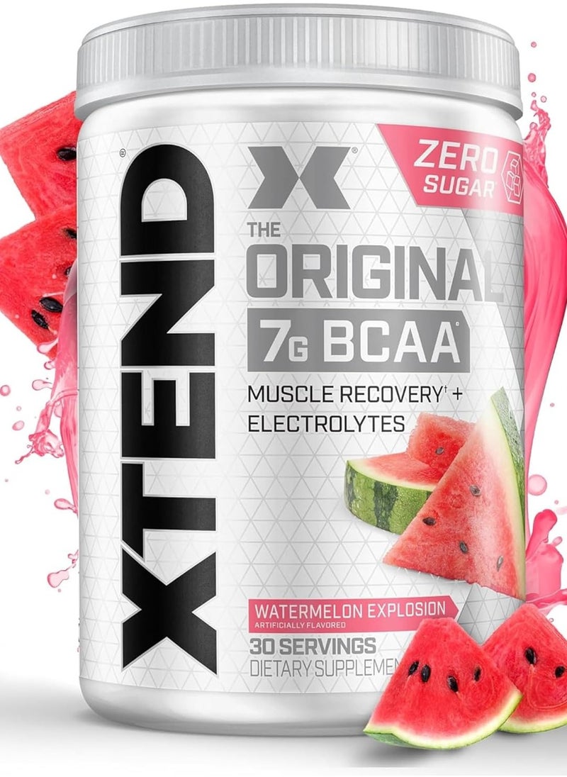 اسكتيند مسحوق إكستند BCAA - نكهة البطيخ المتفجرة | ٣٠ حصة | ٧ غرامات من الأحماض الأمينية المتفرعة السلسلة | دعم رياضي خالٍ من السكر للرجال والنساء  - Image 2
