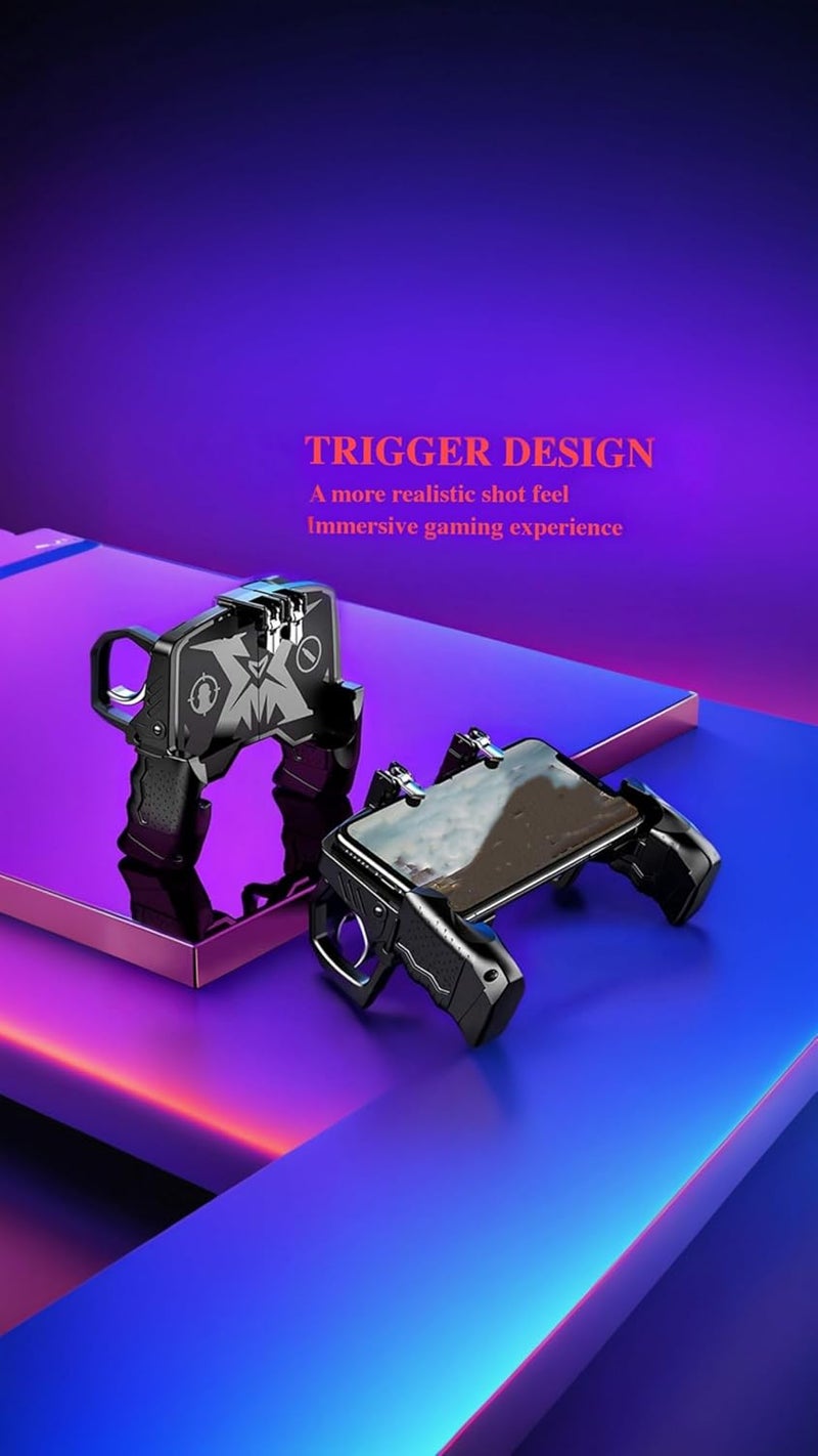 Sweet seven® Mobile Game Shooter Trigger Fire Button, Gamepad Joystick Holder Compatible for iOS & Android Phones - Image 5