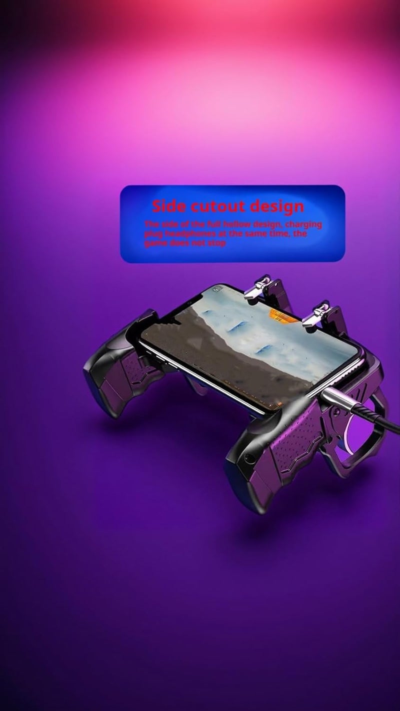 Sweet seven® Mobile Game Shooter Trigger Fire Button, Gamepad Joystick Holder Compatible for iOS & Android Phones - Image 4