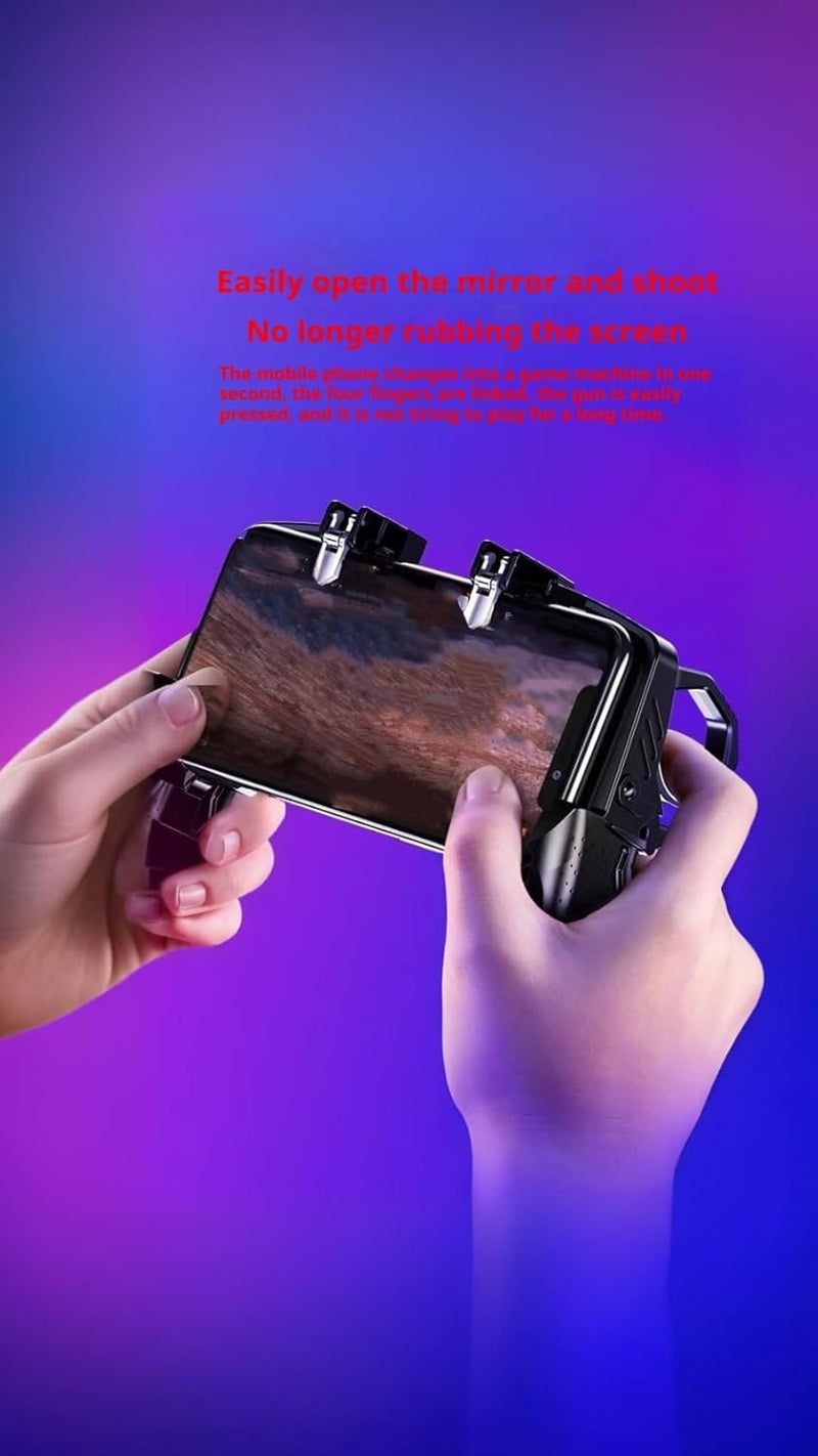 Sweet seven® Mobile Game Shooter Trigger Fire Button, Gamepad Joystick Holder Compatible for iOS & Android Phones - Image 3