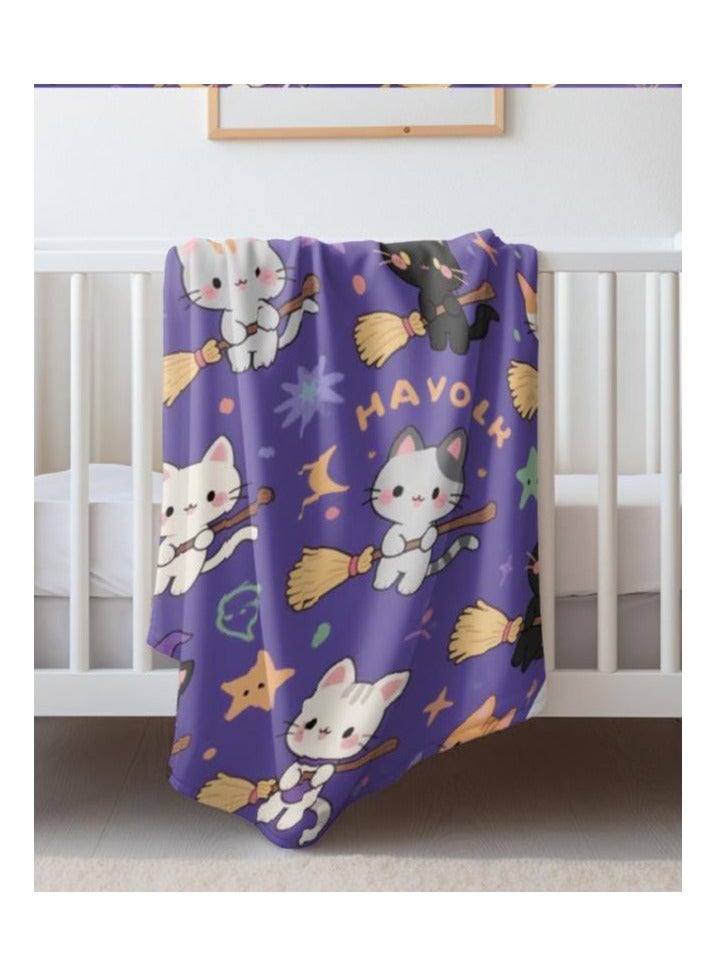 عام بطانية رقيقة من الفانيلا (دافئة ومريحة، ومناسبة للنوم، واستخدام الألعاب، وإزالة الغبار والرمل) 150 سم * 200 سم - 736 - Image 3