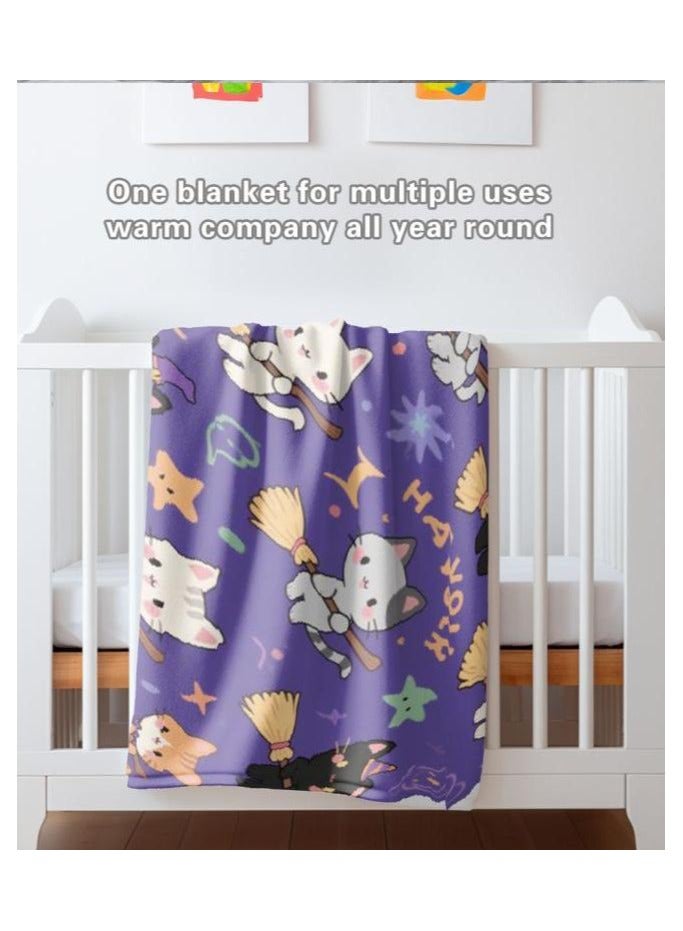 عام بطانية رقيقة من الفانيلا (دافئة ومريحة، ومناسبة للنوم، واستخدام الألعاب، وإزالة الغبار والرمل) 150 سم * 200 سم - 736 - Image 4