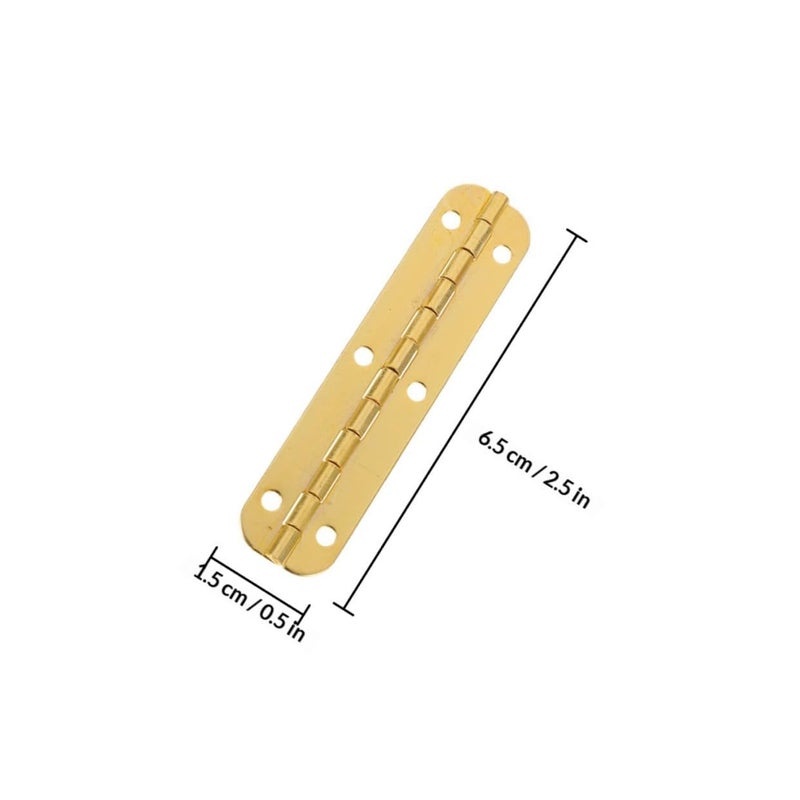 10Pcs 65mm Foldable Steel Hinges 180 Degree Round Corner For Jewelry Box Wood Crafts - Image 3