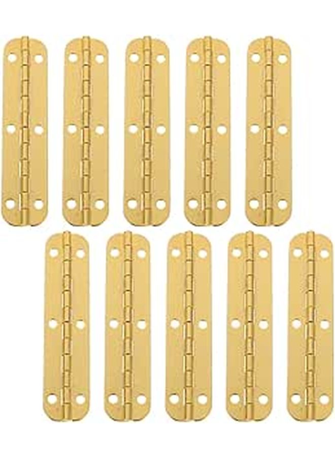 10Pcs 65mm Foldable Steel Hinges 180 Degree Round Corner For Jewelry Box Wood Crafts - Image 1