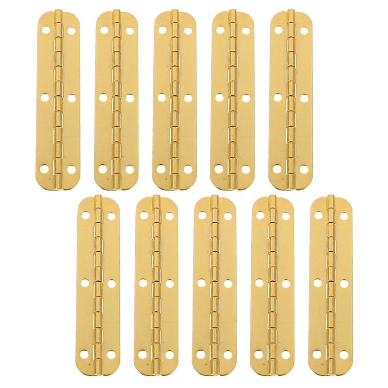 10Pcs 65mm Foldable Steel Hinges 180 Degree Round Corner For Jewelry Box Wood Crafts - Image 2