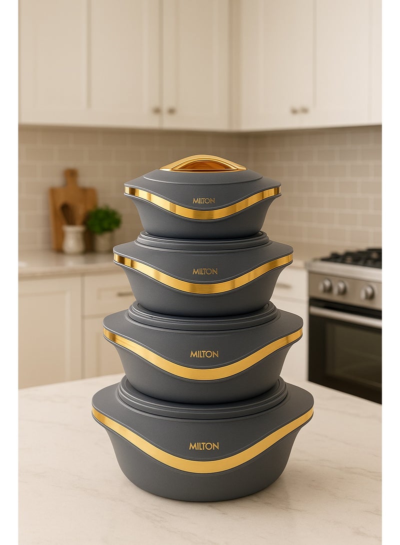 ميلتون طقم حافظات طعام ملكية مكونه من 4 قطع  مقاس (500-1000-1500-2500) - Image 3