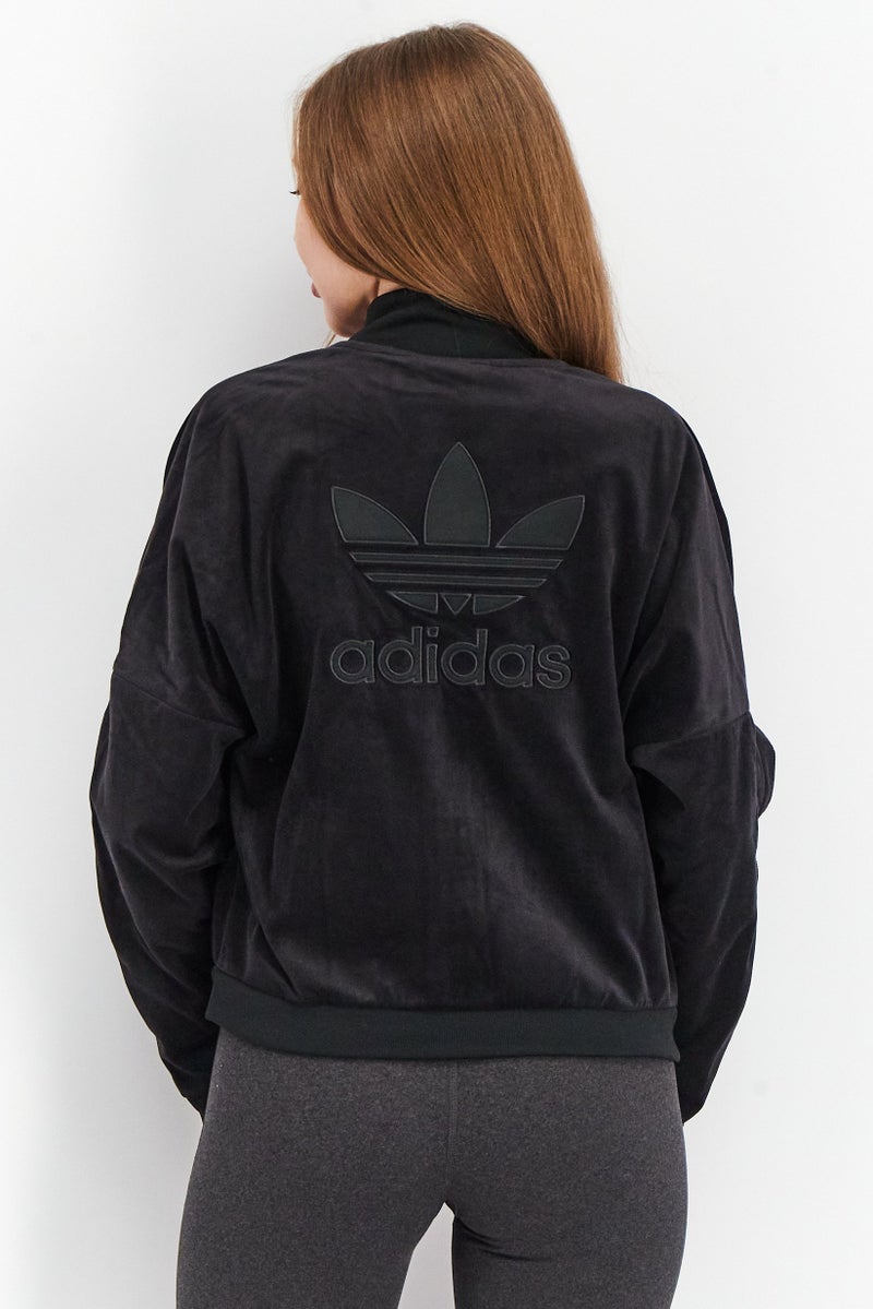 adidas Originals Women Sportswear Fit Long Sleeve Full Zip Training Jacket, Black  - Image 2