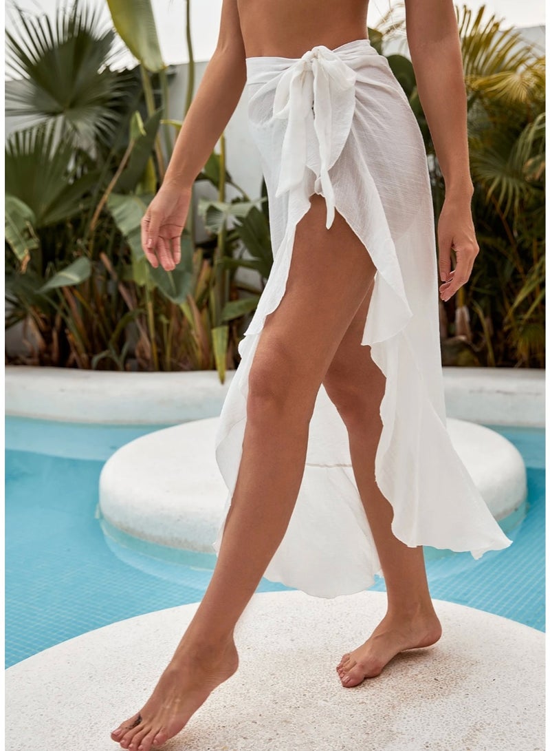 Shein Swim Summer Beach Knot Side Cover Up - Image 3