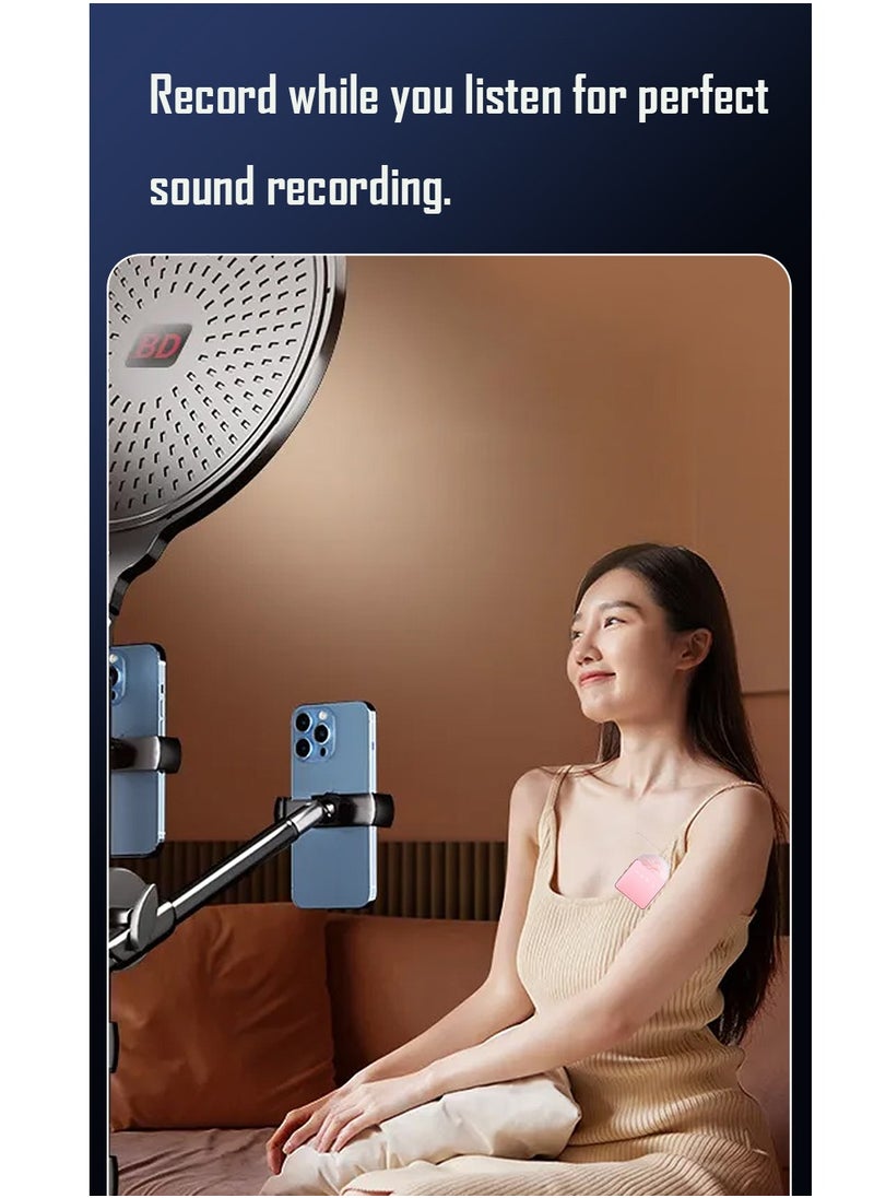 Generic Wireless lavalier microphone, ultra-clear sound quality, 2.4G noise-canceling mini microphone for live video, ultra-long battery life, lightweight and compact  - Image 3