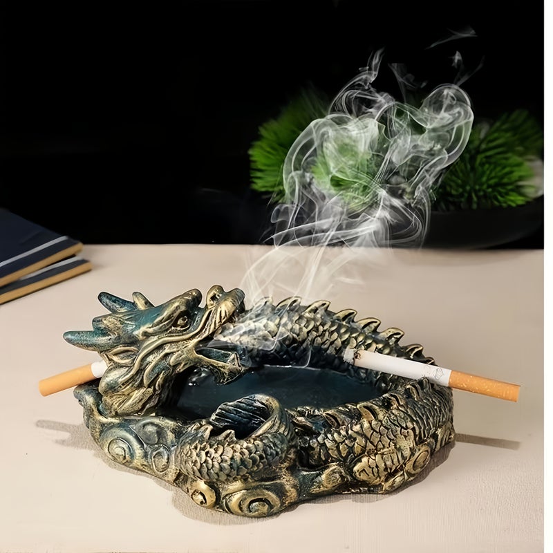 Premium Auspicious Dragon Great Wall Ashtray Retro Style Portable Durable Indoor Outdoor Home Decor - Image 3