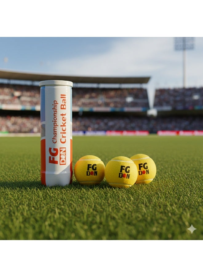 أف جي كرات FG Don التشامبيون للكريكيت – عبوة من 3 كرات عالية الجودة والمتينة للكريكيت وكرة الشريط، ارتداد ثابت، طيران موثوق، مثالية للتدريب والمباريات التنافسية واللعب الترفيهي - Image 2