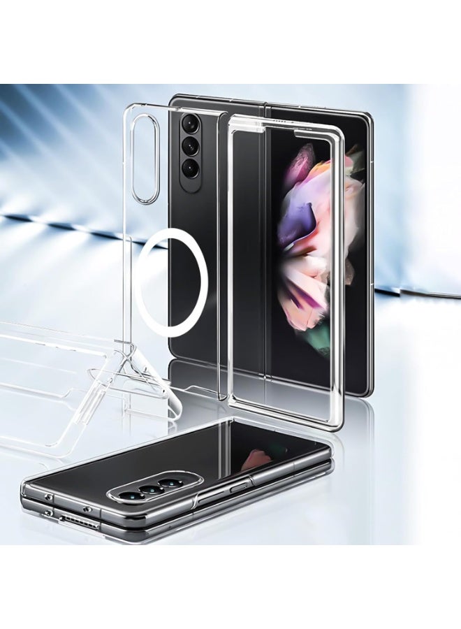 Muzz حافظة مغناطيسية لهاتف سامسونج جالكسي زد فولد 6، غلاف رفيع مضاد للصدمات، شفاف (زد فولد 6 5G 2024) - Image 4