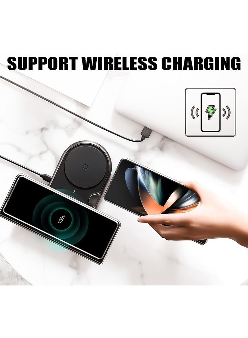 Muzz حافظة مغناطيسية لهاتف سامسونج جالكسي زد فولد 6، غلاف رفيع مضاد للصدمات، شفاف (زد فولد 6 5G 2024) - Image 3