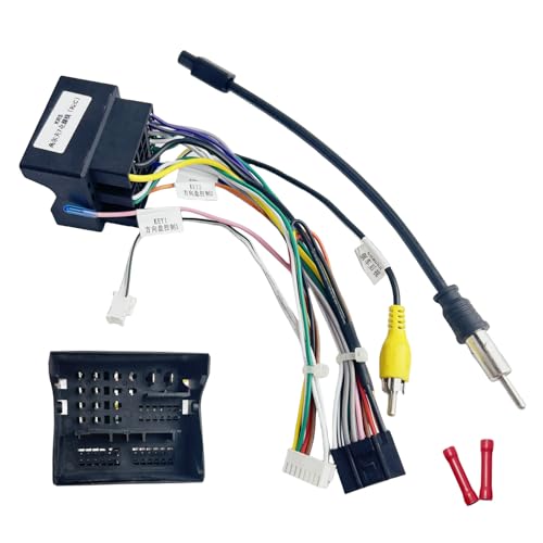 WildTundra 16Pin ISO Aftermarket Radio Wiring Harness for Volkswagen 2003-2015 Jetta Passat Golf GTI Touareg Tiguan with SWC Reverse Radio Antenna Adapter, Plug & Play Car Stereo Adapter - Image 1